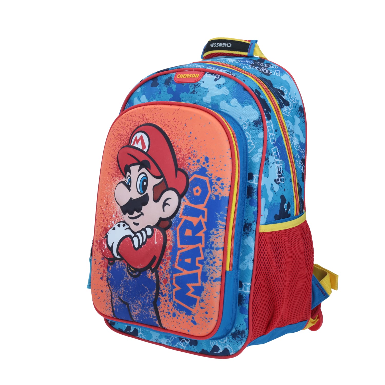 Mochila escolar para niño Mario Bros by Chenson azul divertida y duradera 2