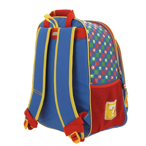 Mochila escolar para niño Mario Bros by Chenson color azul divertida y durable 5