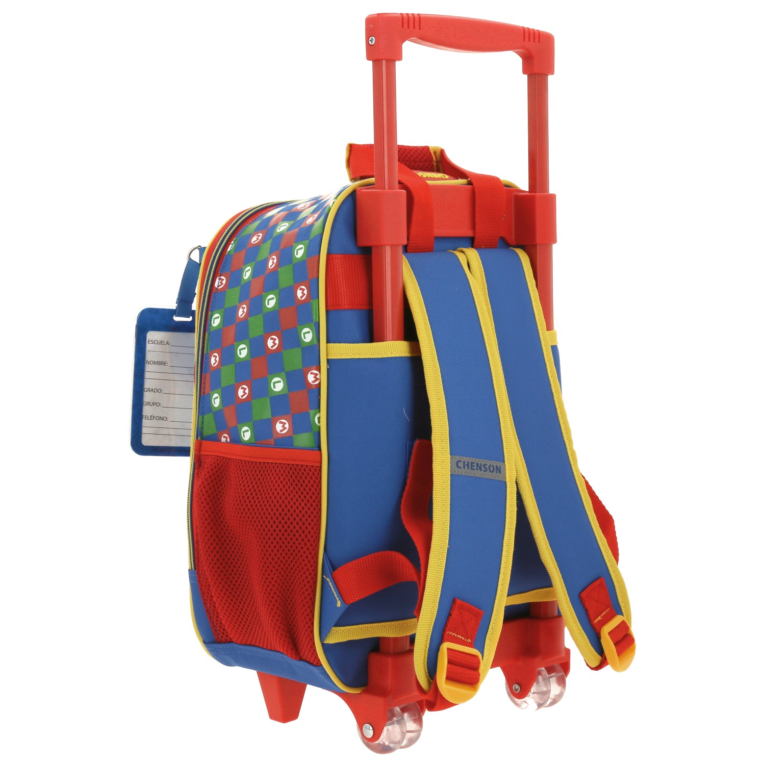 Mochila con Ruedas Mario Bros Azul para Niño - Diversión y Durabilidad 3