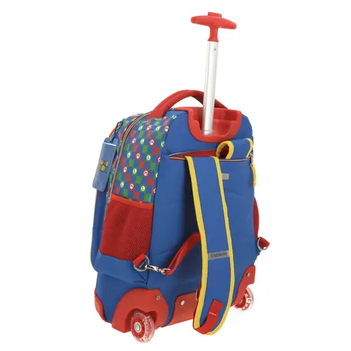 Mochila con Ruedas Mario Bros Azul para Niño - Diversión y Seguridad 3
