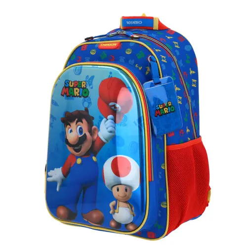 Kit Escolar Mario Bros by Chenson (Mochila + Lapicera) Azul 3