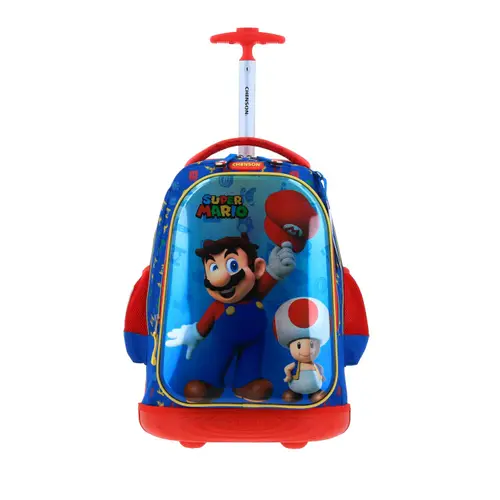 Mochila con Ruedas Mario Bros Azul para Niño - Modelo MB65983 1