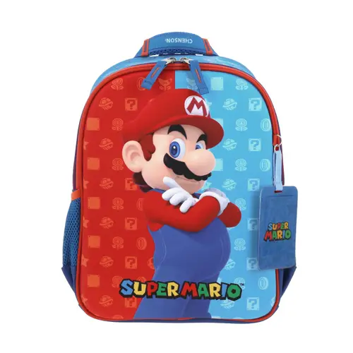 Kit Escolar Mario Bros by Chenson (Mochila + Lonchera + Lapicera) infantil