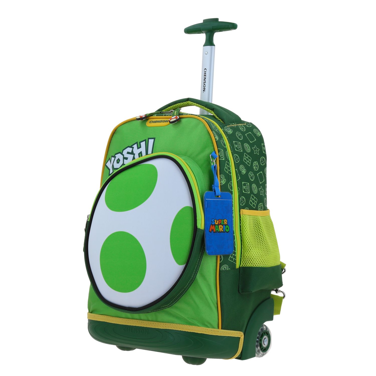 Mochila con Ruedas Mario Bros Verde para Niño - Diversión y Durabilidad 2