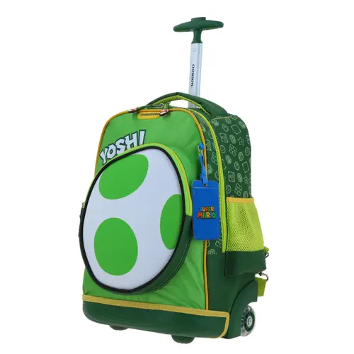 Mochila con Ruedas Mario Bros Verde para Niño - Diversión y Durabilidad 2
