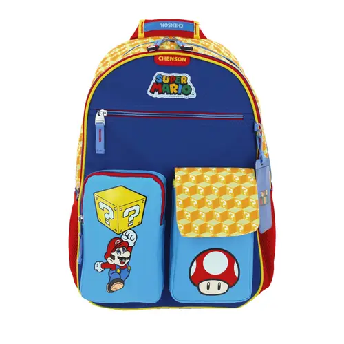 Kit Escolar Mario Bros by Chenson (Mochila + Lapicera) infantil