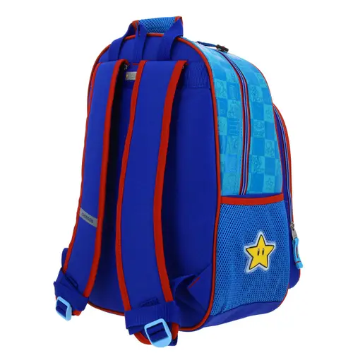 Mochila escolar para niño Mario Bros by Chenson Azul Divertida - Modelo MB66127 5