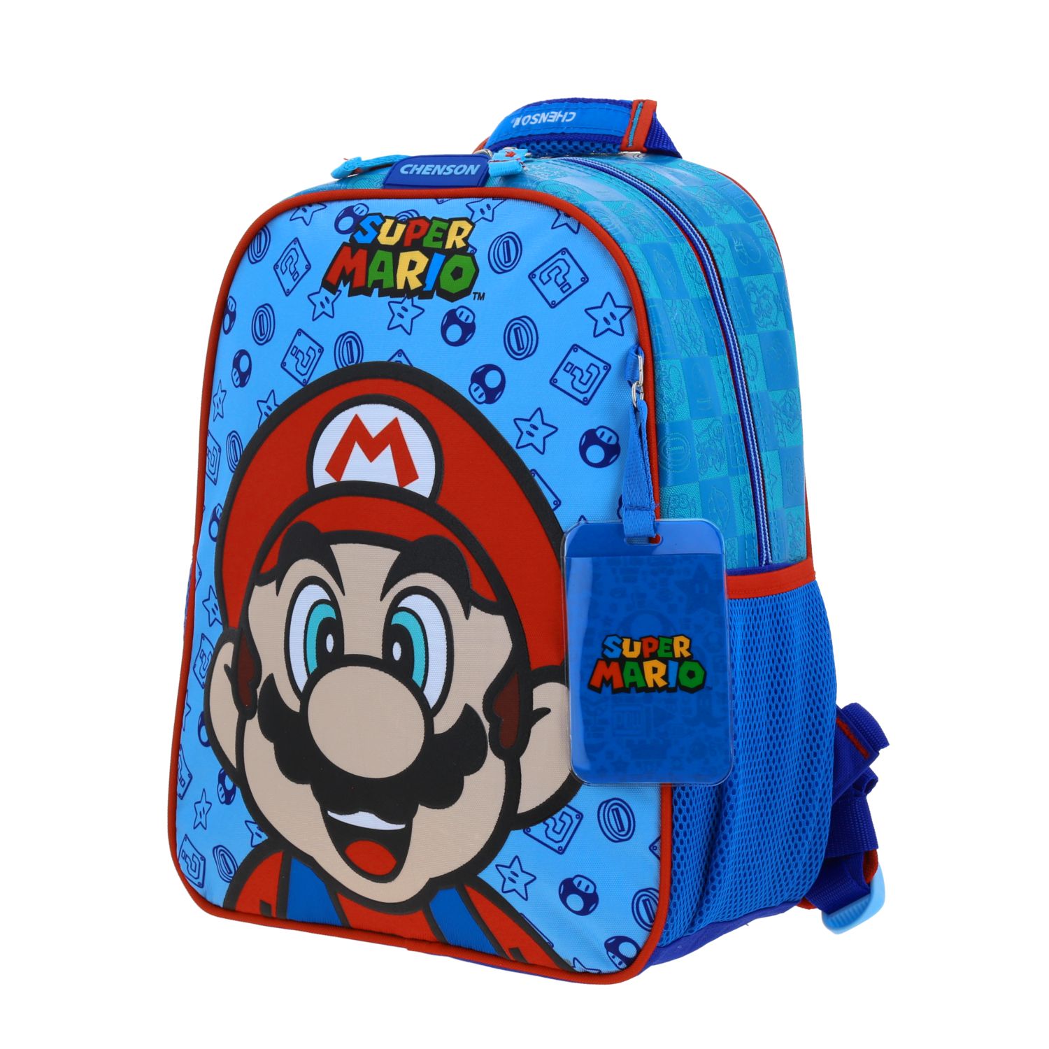 Mochila escolar para niño Mario Bros by Chenson Azul Divertida 2