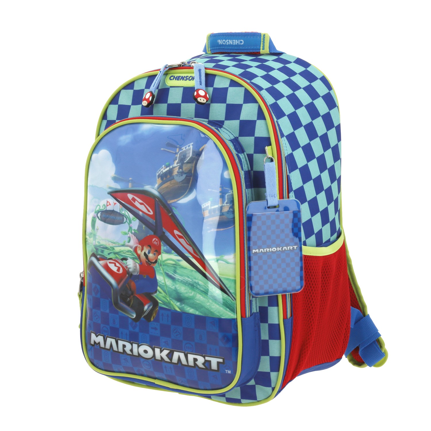 Mochila escolar para niño Mario Bros by Chenson azul divertida y duradera 2