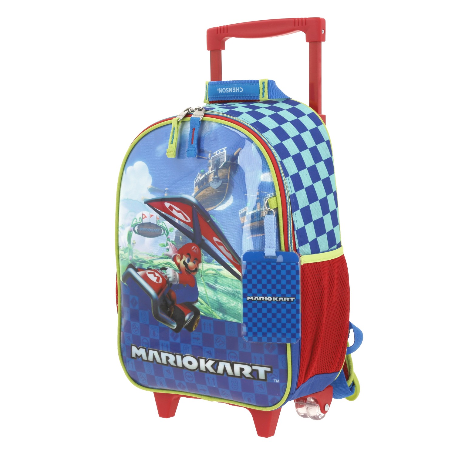 Mochila con Ruedas Mario Bros by Chenson Azul para Niños - Diversión y Durabilidad 2