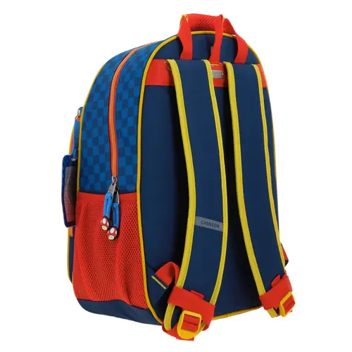 Mochila escolar para niño Mario Bros by Chenson azul con divertido diseño 3