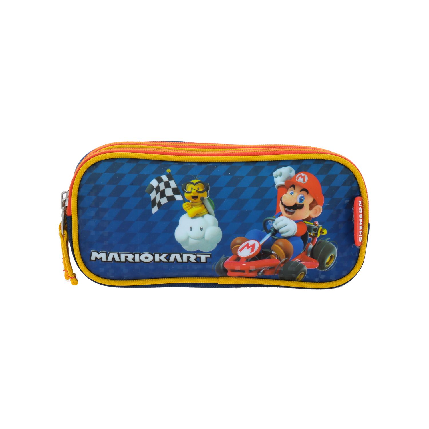 Lapicera escolar para niño Mario Bros by Chenson color azul con doble compartimento