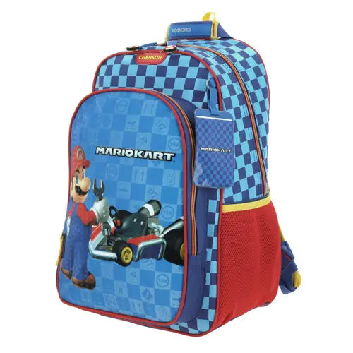 Mochila escolar para niño Mario Bros by Chenson color azul duradera - Modelo MB66245 2