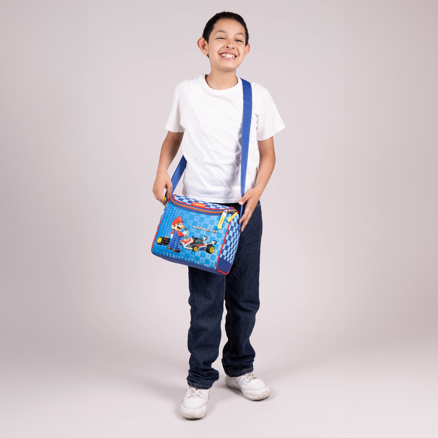 Lonchera Escolar Térmica Mario Bros by Chenson Azul para Niño Divertida - vista 2