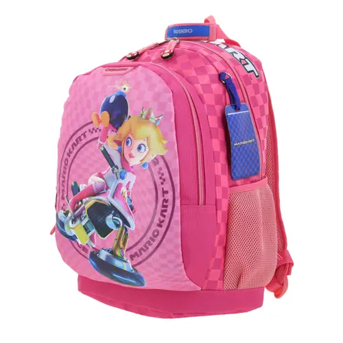 Mochila escolar para niña Mario Bros fucsia con diseño divertido y duradero - vista 2
