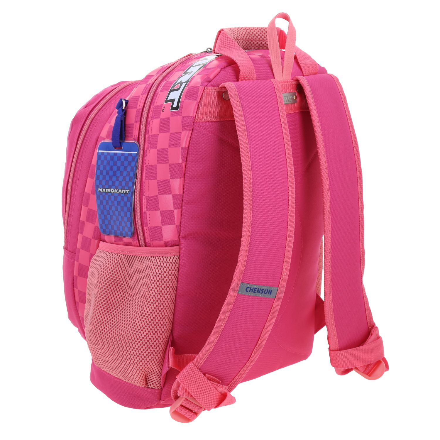 Mochila escolar para niña Mario Bros fucsia con diseño divertido y duradero 3