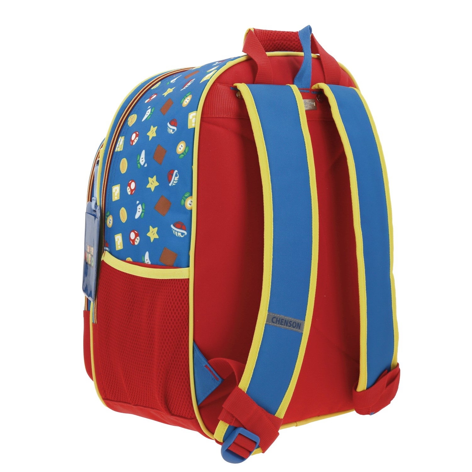 Mochila escolar para niño Mario Bros by Chenson color azul divertida 3