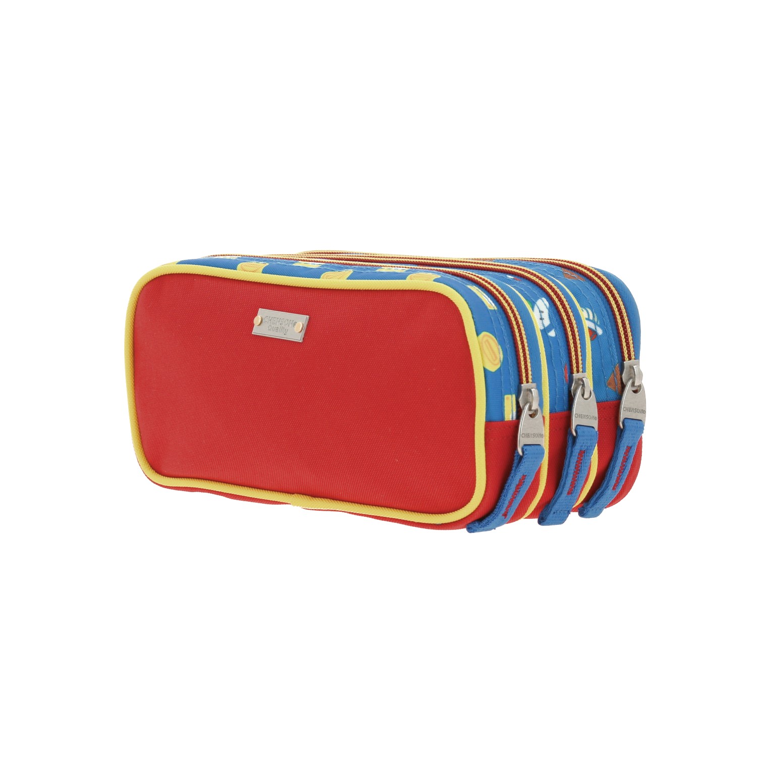 Lapicera escolar Mario Bros by Chenson color azul con triple compartimento 5