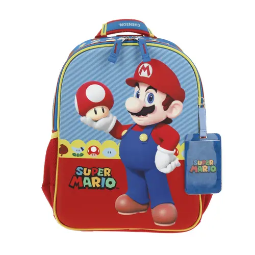 Kit Escolar Mario Bros by Chenson (Mochila + Lapicera) Azul Infantil - Modelo MB66262 2