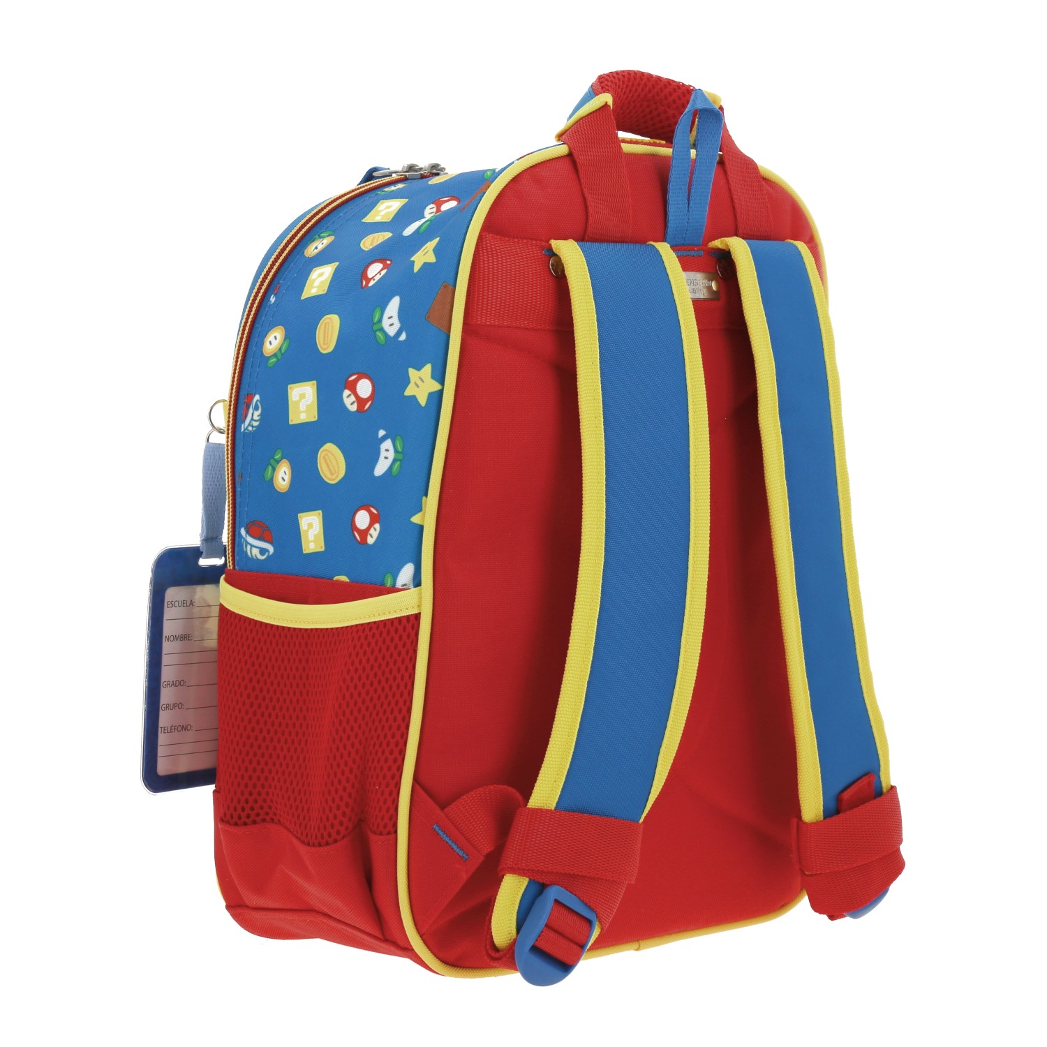 Mochila escolar para niño Mario Bros by Chenson color azul divertida y duradera 3