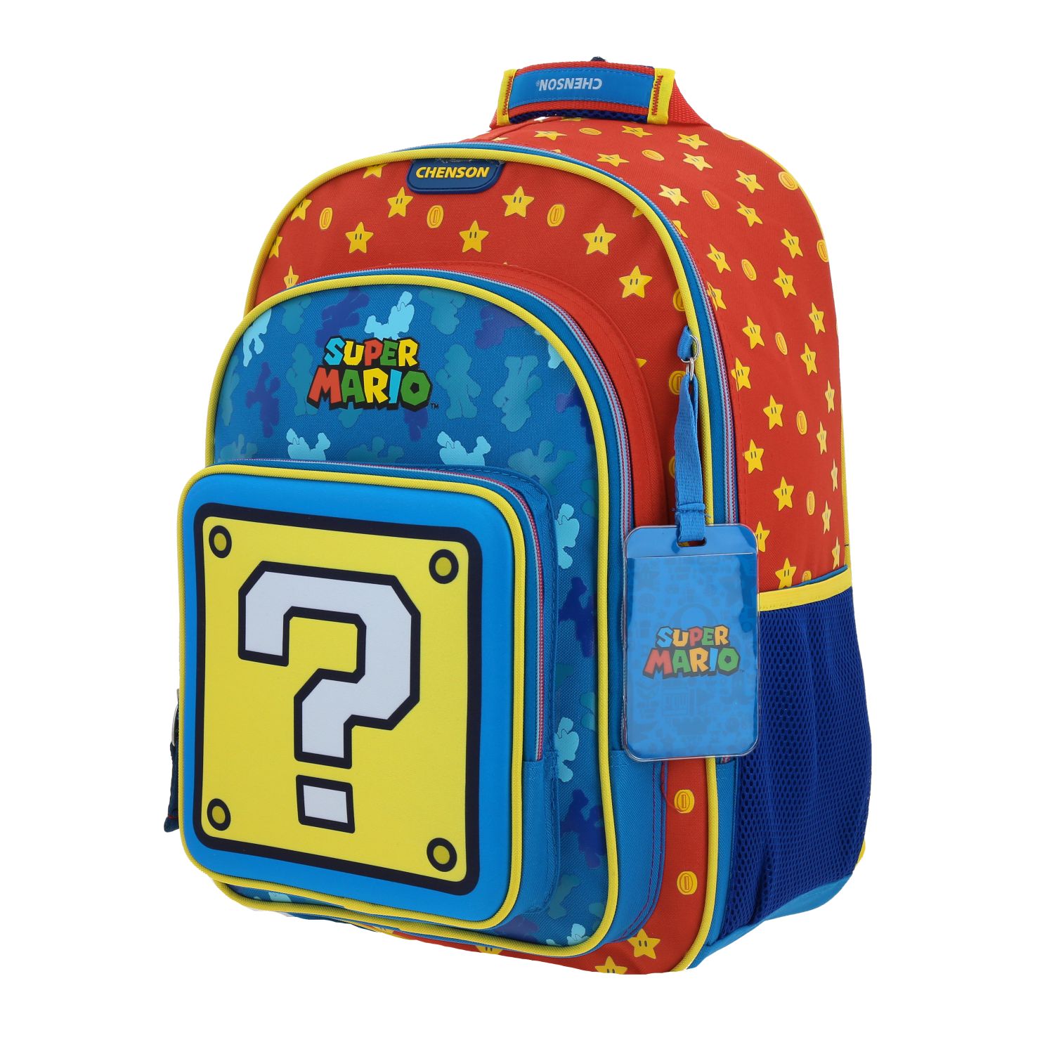 Mochila escolar para niño Mario Bros by Chenson color azul divertida y segura 2