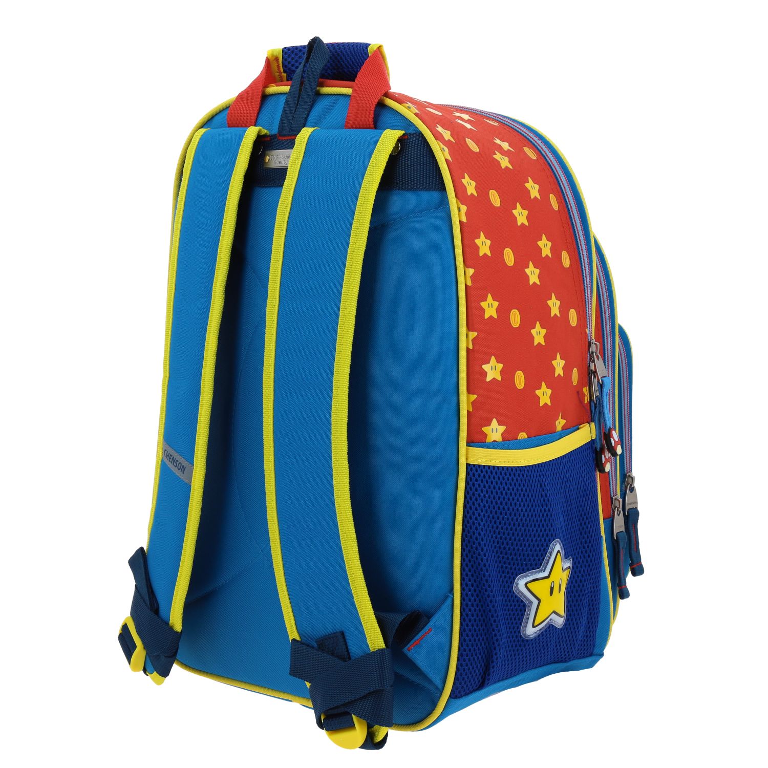 Mochila escolar para niño Mario Bros by Chenson color azul divertida y segura 5