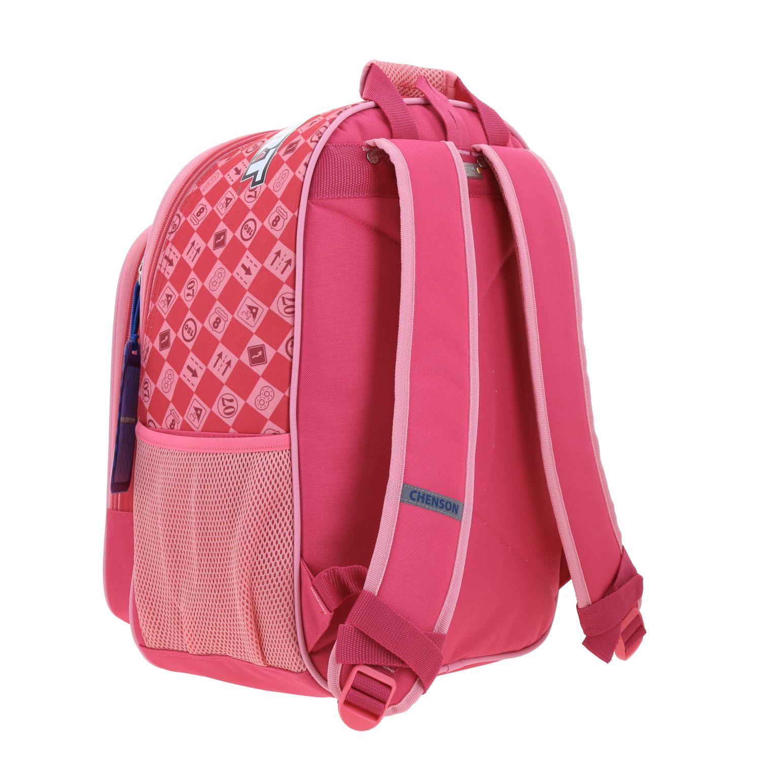 Mochila escolar para niña Mario Bros by Chenson color rosa divertida y duradera 3
