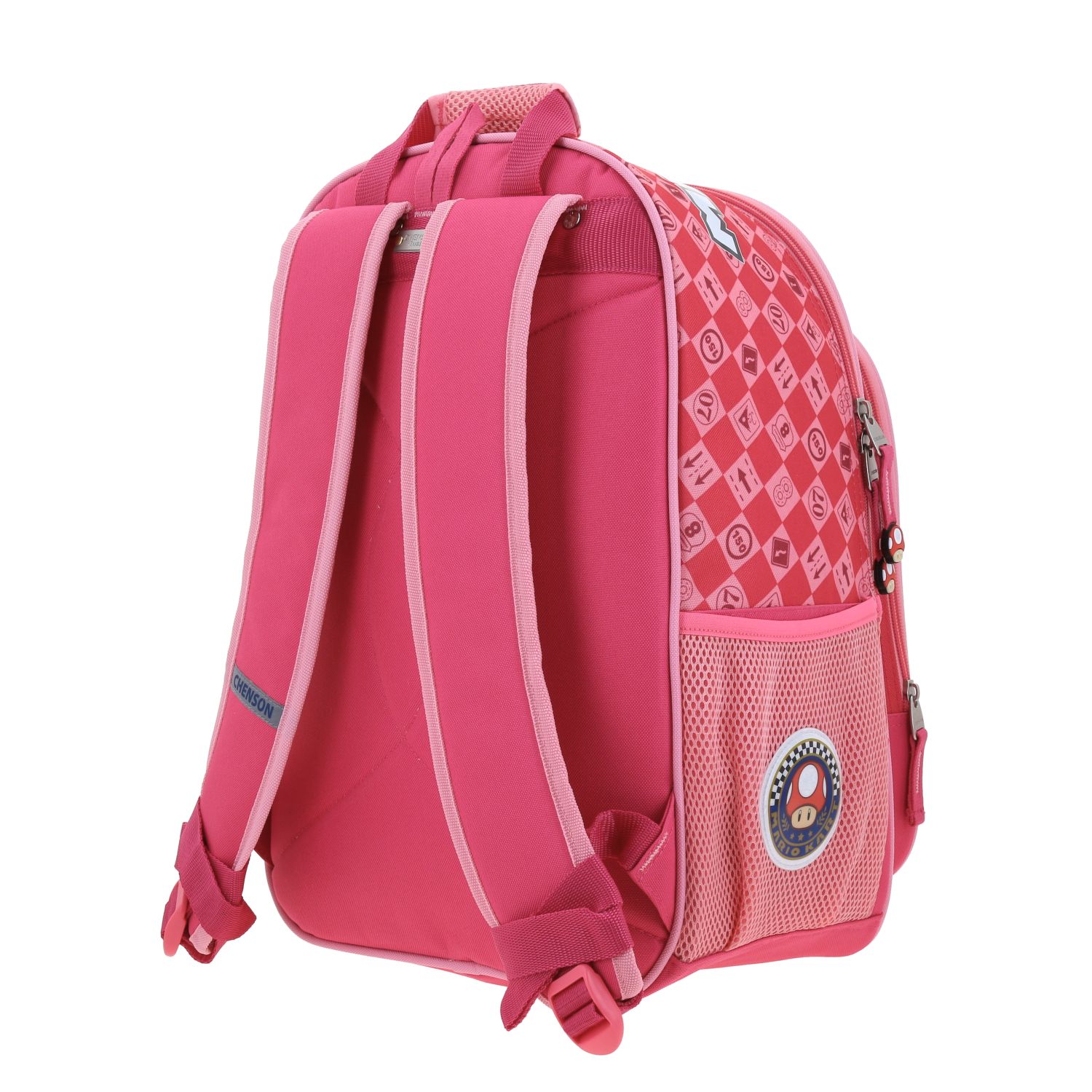 Mochila escolar para niña Mario Bros by Chenson color rosa divertida y duradera 5