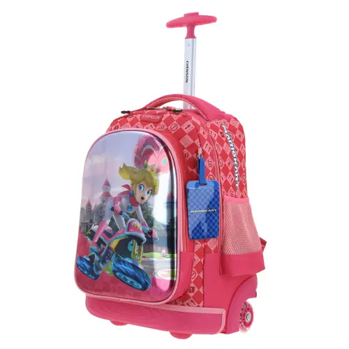 Mochila con Ruedas Mario Bros Rosa para Niña - Diversión y Durabilidad - vista 2