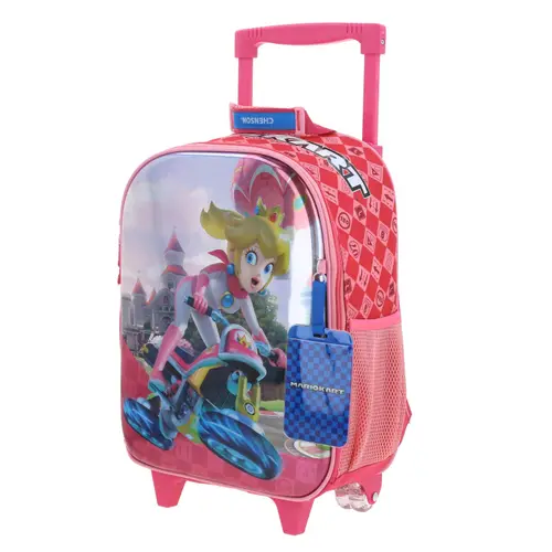 Mochila con Ruedas Mario Bros Rosa para Niña - Divertida y Resistente - vista 2