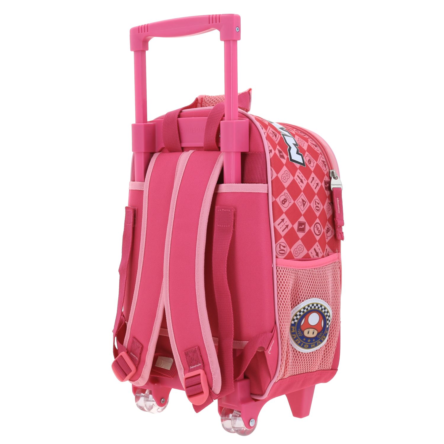 Mochila con Ruedas Mario Bros Rosa para Niña - Divertida y Resistente 5