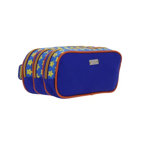 Lapicera escolar Mario Bros by Chenson azul con triple compartimento - Modelo MB66308 3