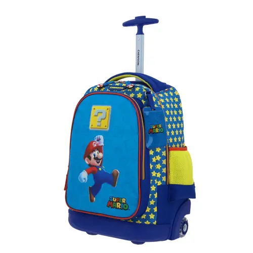 Kit Escolar Mario Bros by Chenson (Mochila con Ruedas + Lapicera) Azul Infantil - Modelo MB66310 2