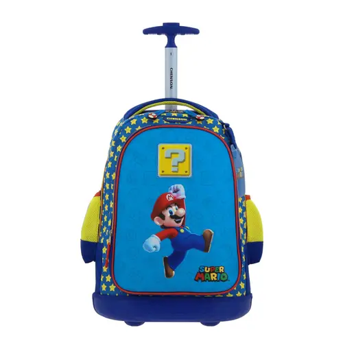 Mochila con Ruedas Mario Bros Azul para Niño - Modelo MB66310 1