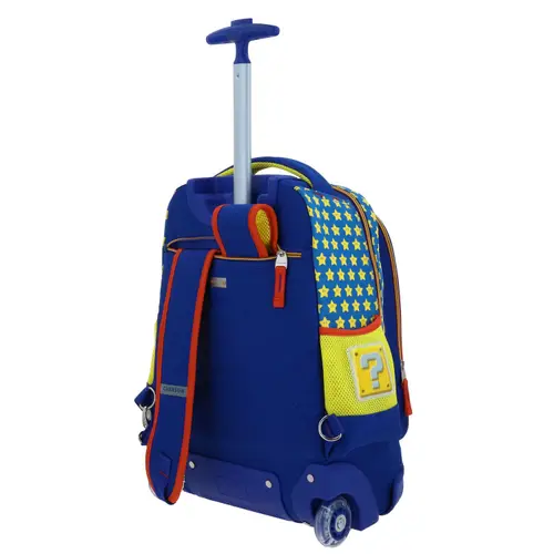 Mochila con Ruedas Mario Bros Azul para Niño - Modelo MB66310 5