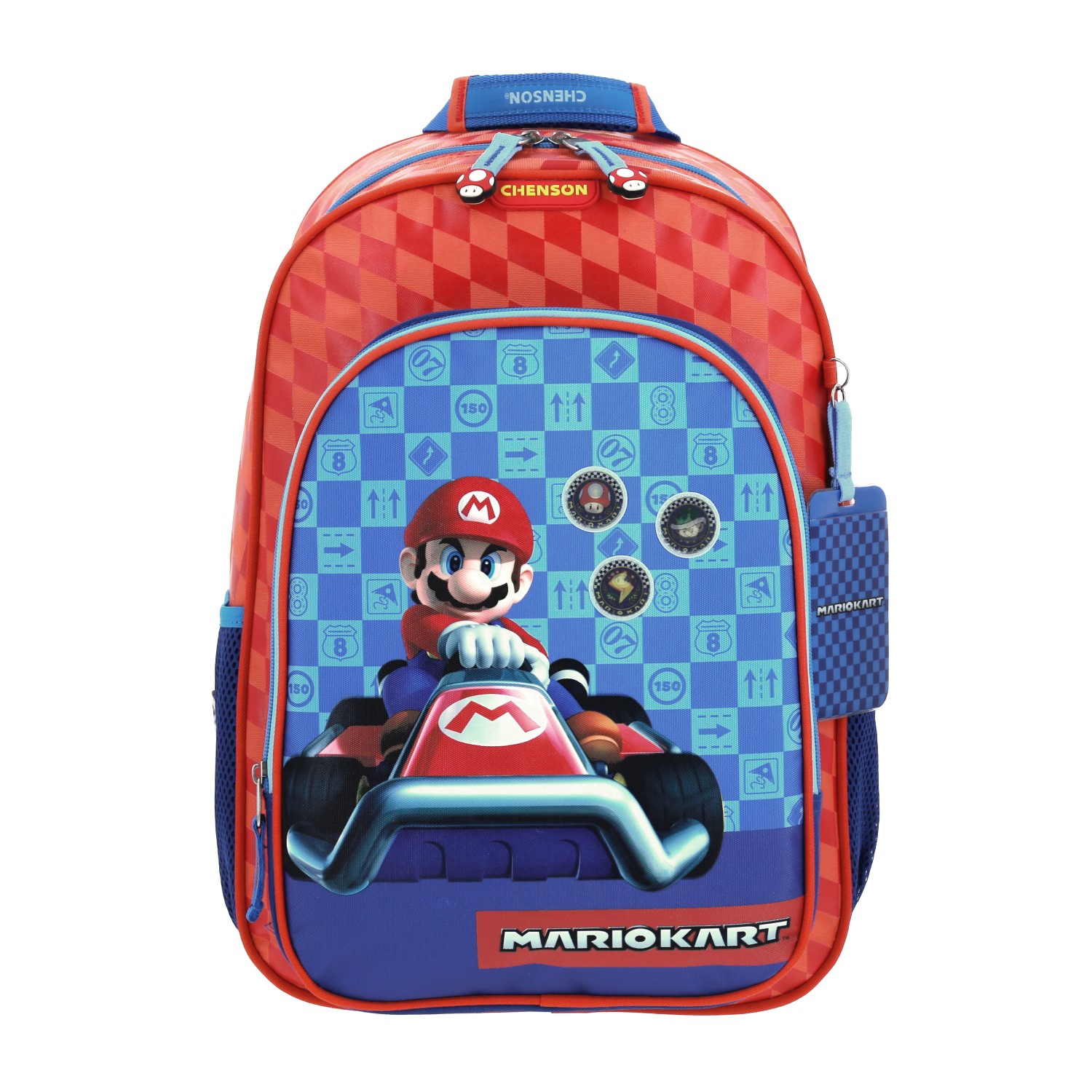 Mochila escolar para niño Mario Bros by Chenson color rojo divertida y duradera