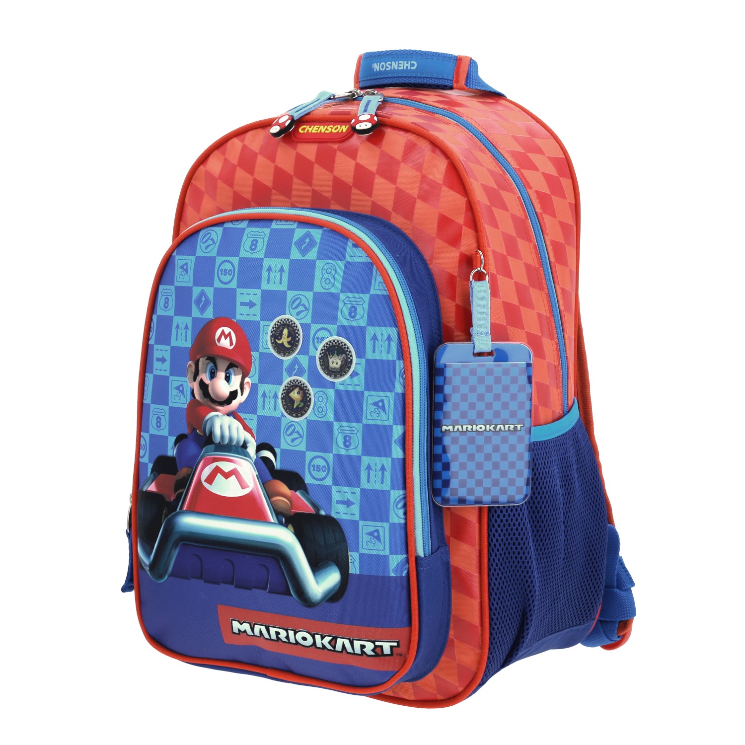 Mochila escolar para niño Mario Bros by Chenson color rojo divertida y duradera 2