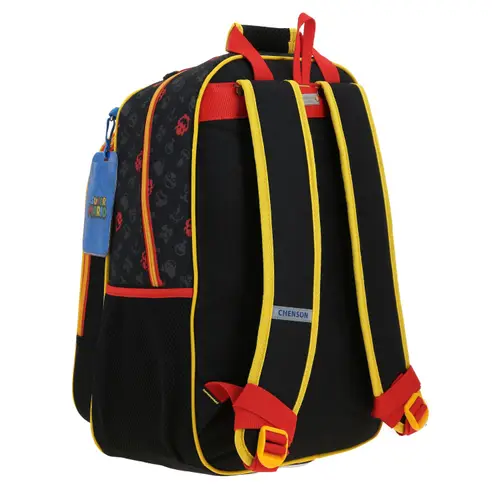 Mochila escolar para niño Mario Bros by Chenson color negro duradera - Modelo MB66317 3