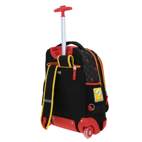 Mochila con Ruedas Mario Bros Negro para Niño - Divertida y Duradera - Modelo MB66320 5