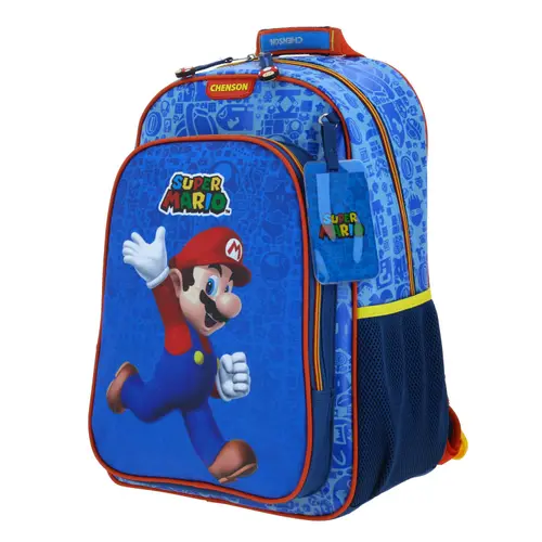 Kit Escolar Mario Bros by Chenson Azul (Mochila + Lonchera + Lapicera) Infantil. - Modelo MB66340 3