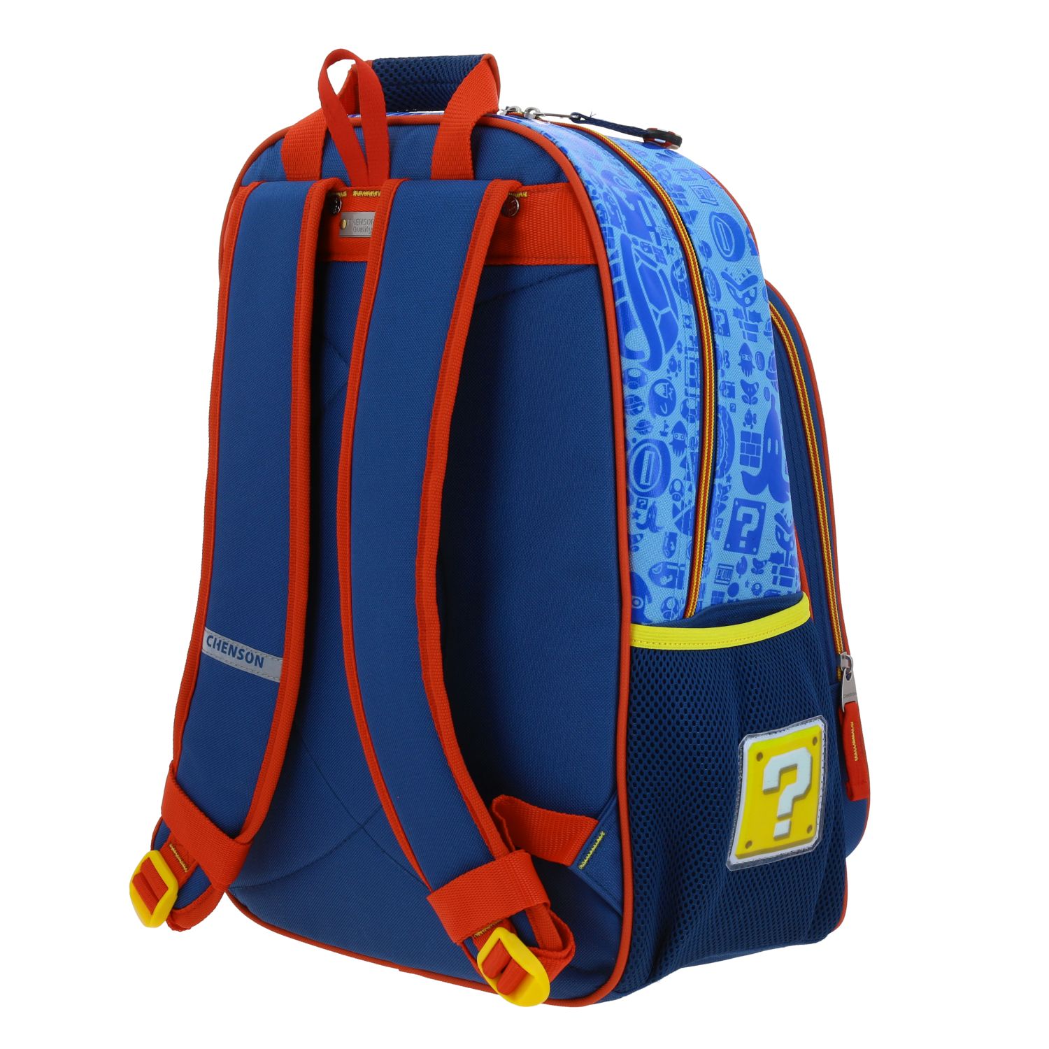 Mochila escolar para niño Mario Bros by Chenson color azul divertida y segura 5