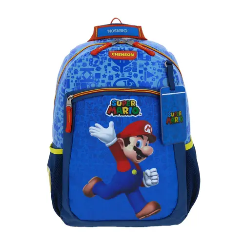 Kit Escolar Mario Bros by Chenson Azul (Mochila + Lonchera + Lapicera) Infantil - Modelo MB66341 2