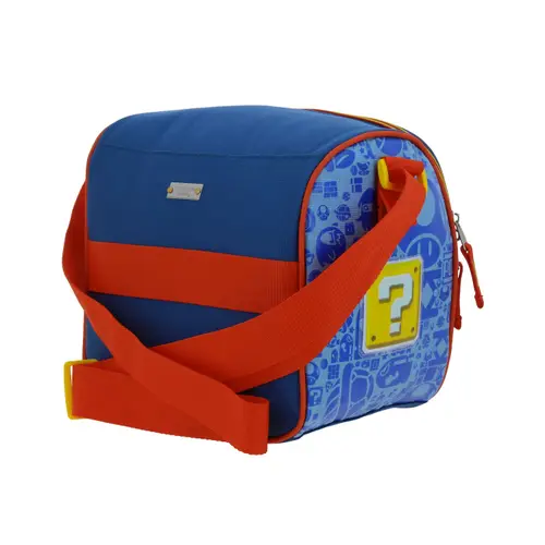 Lonchera escolar térmica Mario Bros by Chenson azul con forro térmico 5