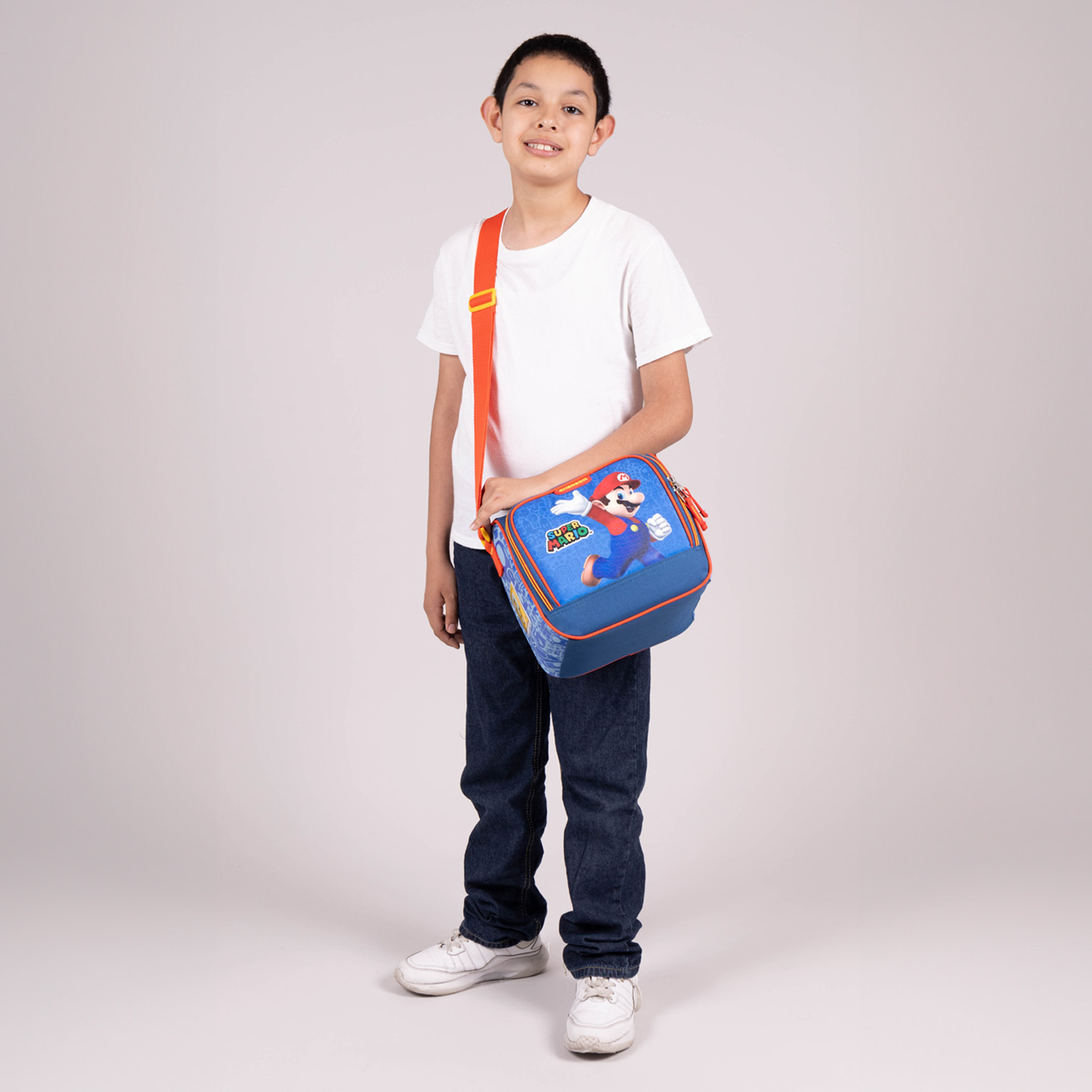 Lonchera escolar térmica Mario Bros by Chenson azul con forro térmico - vista 2