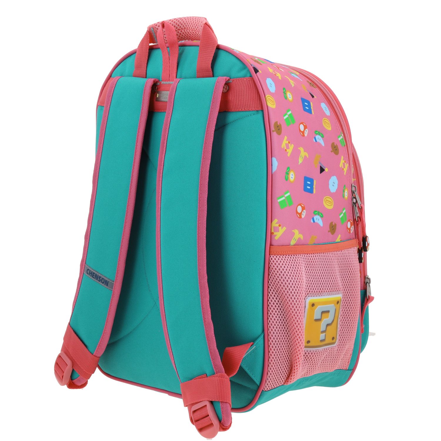 Mochila escolar para niña Mario Bros by Chenson color rosa divertida y duradera 5