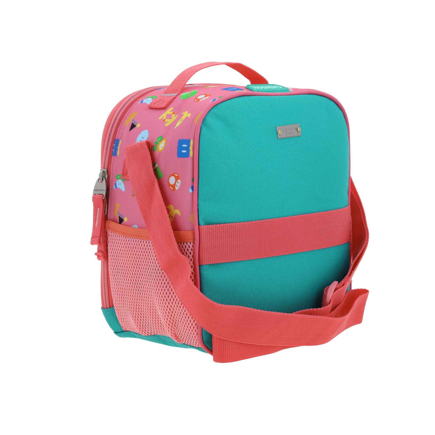 Lonchera escolar térmica Mario Bros by Chenson color rosa para niña 3