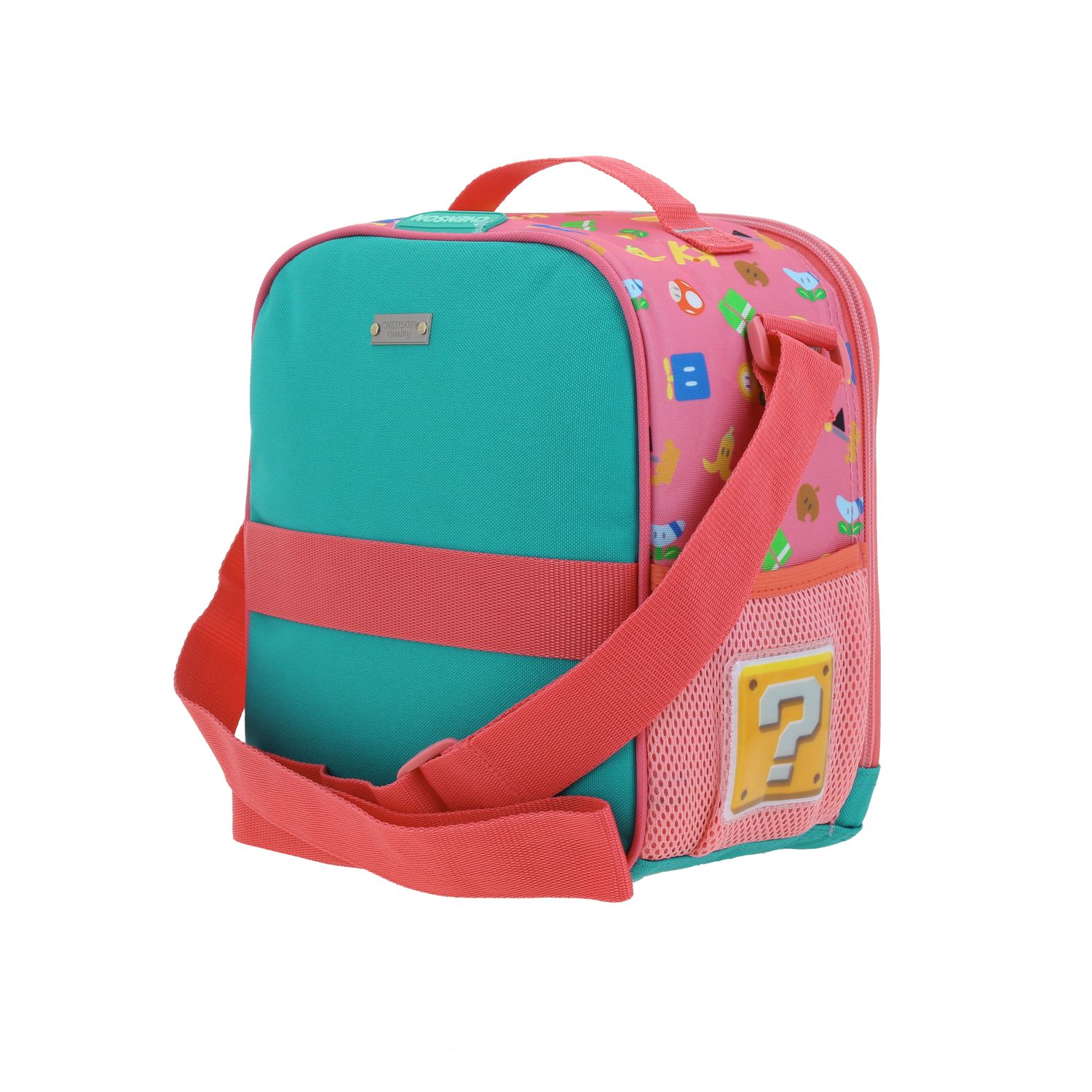 Lonchera escolar térmica Mario Bros by Chenson color rosa para niña 5