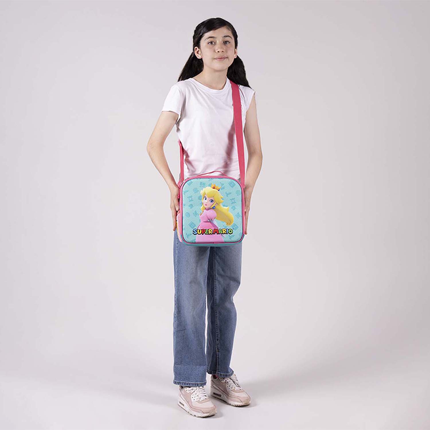 Lonchera escolar térmica Mario Bros by Chenson color rosa para niña - vista 2