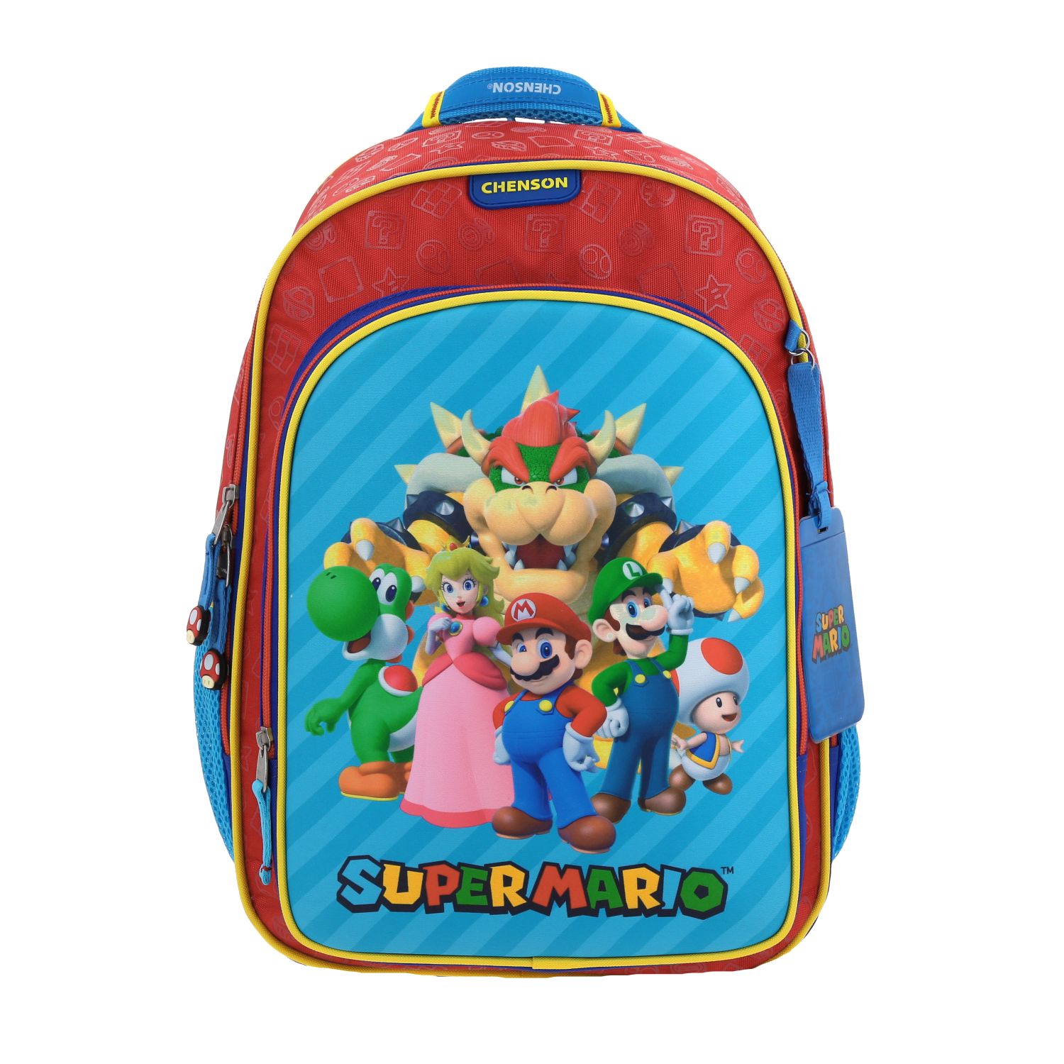 Mochila escolar para niño Mario Bros by Chenson color rojo divertida y duradera