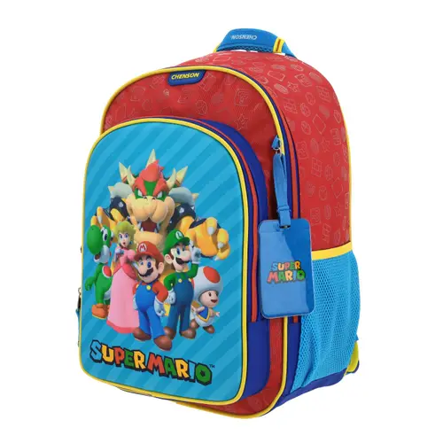 Kit Escolar Mario Bros by Chenson Rojo (Mochila + Lonchera + Lapicera) Infantil - Modelo MB66368 3